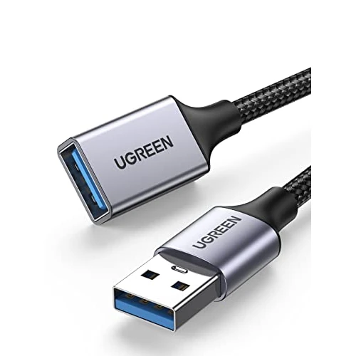 UGREEN USB 3.0 Verlengkabel 5Gbps USB 3.0 A Datakabel Nylon en Aluminium Mantel Gevlochten. (2M)