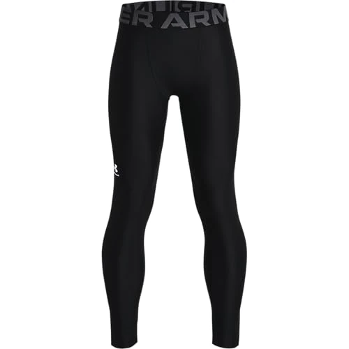 Oferta limitada: Under Armour UA HG Armour Leggings deportivos de compresión para niño, mallas de deporte para correr que alejan el sudor, color negro/blanco de 35.00 EUR a 24.45 EUR (ahorro 30%)