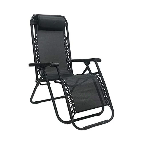 Offerta a tempo: Totò Piccinni Sedia GRAVITY gravità Zero Sdraio da Giardino Poltrona Relax Pieghevole Salvaspazio Reclinabile Tessuto in Textilene (Nero) - 17% da 39.99 € a 33.16 €