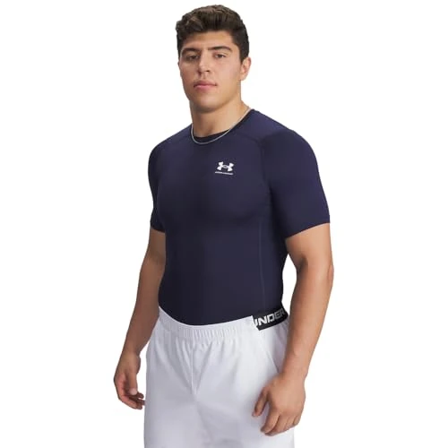 Offerta a tempo: Men's Heatgear Compression Shirt Navy/White XS XS - 48% da 35.00 € a 18.26 €