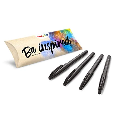 Limited offer: Pentel Arts Brush Sign Pen SES15C, Brush Felt, Black, Pack of 4 from 10.16 EUR to 10.16 EUR (save 0%)
