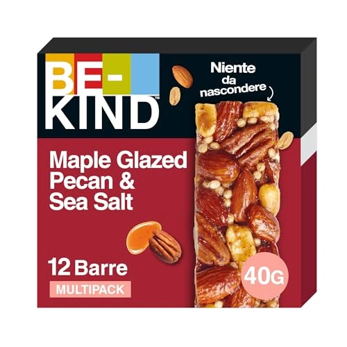 Offre limitee: BE-KIND - Barres de Céréales - Noix de Pécan, Sirop d'Érable & Sel Marin - Sans Gluten - Riches en Fibres - Grand Format - 12 x 40g de 28.34 EUR a 28.34 EUR (economie 0%)