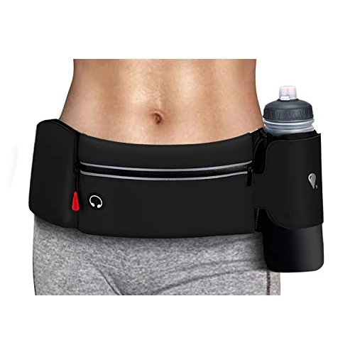 Limited-time offer: Simptech Running Belt Bag with Foldable Water Bottle Holder– No Bounce Hydration Waist Pack, Water Resistant Large Pocket Fanny Pack, Phone Holder for Men Women Running Hiking (Black) from $16.99 to $16.99 (save 0.00%)