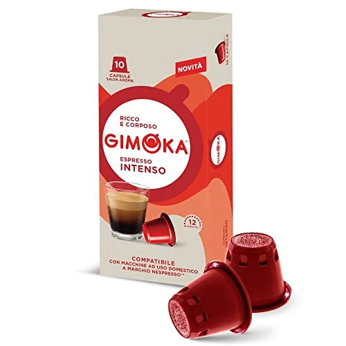 Oferta limitada: Gimoka Mezcla de Café Espresso Intenso, intensidad 12/13-100 Cápsulas - Compatibles con Máquinas de Café Nespresso* para uso doméstico - Producido en Italia - 10 paquetes de 10 de 16.77 € a 16.77 € (ahorro 0.00%)
