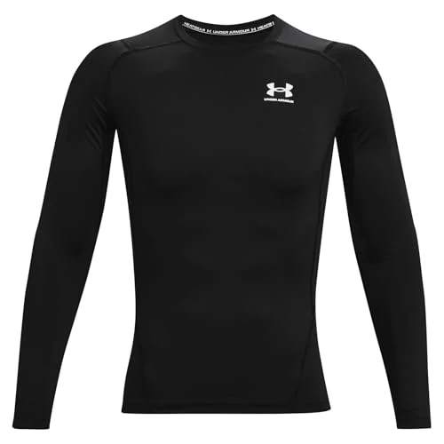 Under Armour Ua Hg Armour Comp Ls Maglietta a maniche lunghe, Nero, 16 Uomo