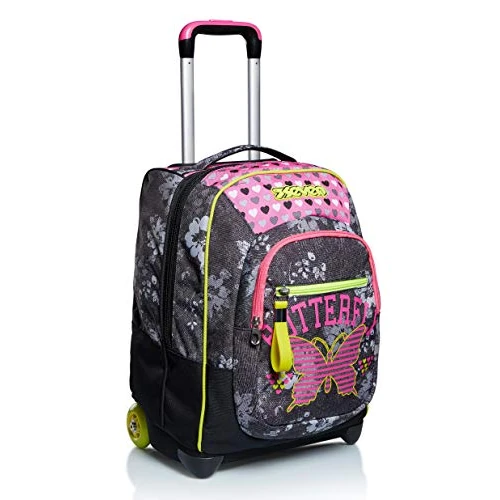 Offre limitée : Seven Sac à Dos à Roulettes, Flying Dreams Sac à Livres à Roulettes, 2 En 1, Sac à Dos + Trolley, Filles et Garçons, pour L'École, le Sport, les Loisirs, Pochette pour Ordinateur Portable, Noir de 76.08 EUR à 56.30 EUR (remise 25%)