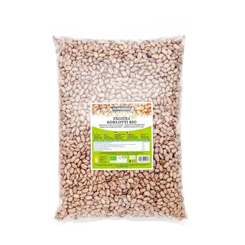 Oferta limitada: Oltresole, Alubias Borlotti ecológicas 5 Kg, Legumbres secas ecológicas de cultivo controlado, Ideales para ensaladas, sopas y guarniciones, Tamaño práctico de 32.39 EUR a 32.39 EUR (ahorro 0%)