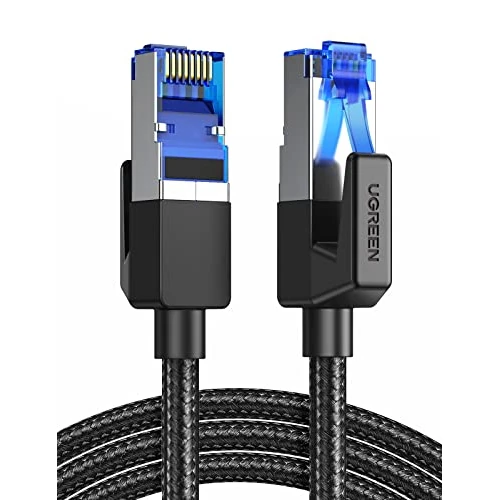 UGREEN Cavo Ethernet Cat 8 Cable Lan RJ45 40Gbps 2000MHz Nylon Alta Velocità per Gaming PS5 PS4 Xbox X TV Box Router, 2M