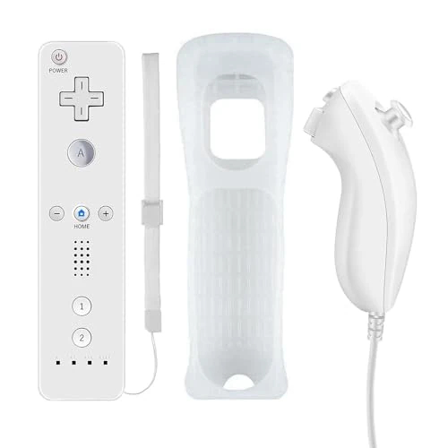 Limited-time offer: QUMOX Wii Remote Controller, Game Remote Controller with Silicone Case and Wrist Strap for Wii and Wii U White from 16.99 £ to 15.99 £ (save 6%)