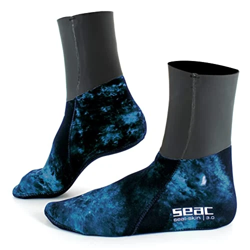 SEAC Chaussettes Thermiques en néoprène pour plongée en apnée et pêche sous-Marine Motif Camouflage 3 mm