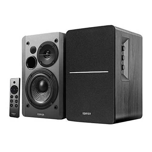 Edifier R1280DBs Altavoces activos de estantería con Bluetooth - Altavoces de Estudio tipo monitor 2.0 Wireless - 42 W RMS con subwoofer - Negro