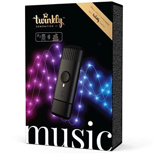 Begrenztes Angebot: Twinkly Music, Sound Sensor für LED-Lichter, Bluetooth und Wi-Fi Sensor zur Synchronisierung mit Musik und Smarten Lichtern über App, Stromversorgung über USB, Schwarz von 29.84 EUR auf 19.99 EUR (Rabatt 33%)