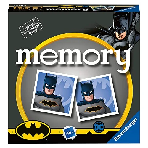 Ravensburger Italy - Batman Memory in Formato Pocket, 15x15 cm, Gioco in Cartone, 24 Coppie in Cartone, 48 Carte, per Bambini a Partire da 4 Anni, da 2 a 8 Giocatori, 20611 7