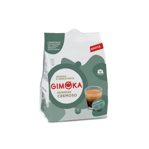 Gimoka - 64 Capsules Compatible with Nescafé® Coffee Machine* Dolce Gusto®* - Creamy Taste - Intensity 10-4 Packs of 16 Capsules - Made in Italy