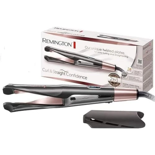 Remington Stijltang Curl & Straight Confidence (Haar krullen met Stijltang, Steilen En Krullen, 2-in-1-stijltang, 5 temperatuur-instellingen 150-230°C) S6606B (Amazon Exclusief)