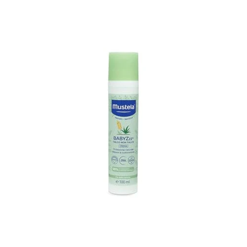 Mustela BABYZzz Talco Crema sin Talco, Cuerpo, Bebés, Niños, Toda la Familia - Protección natural contra los mosquitos, regula la sudoración y el olor corporal, segura desde el nacimiento (100ml)