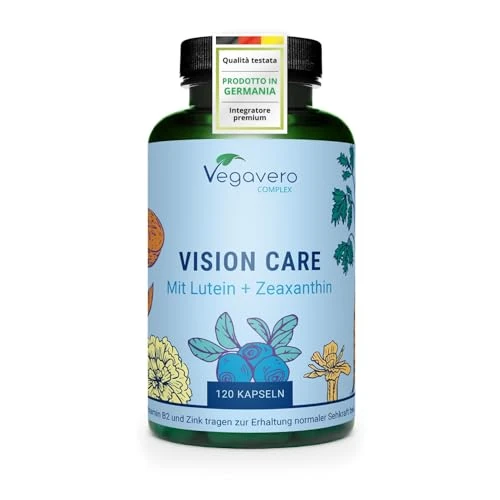 Tijdelijke aanbieding: Vegavero ZICHTVERZORGING | Oogvitamines: Luteïne & Zeaxanthine | 120 capsules | met bètacaroteen, bosbessen, vitamine B2 & zink | Zonder toevoegingen | Vegan van 30.11 EUR naar 23.79 EUR (korting 21%)