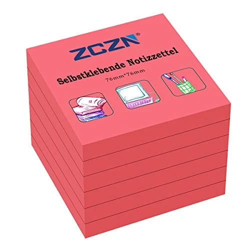 Oferta limitada: ZCZN Notas Adhesivas 76 x 76 mm 6 Blocs x 80 Hojas Posits para Libros Notas de 7.99 € a 7.99 € (ahorro 0.00%)