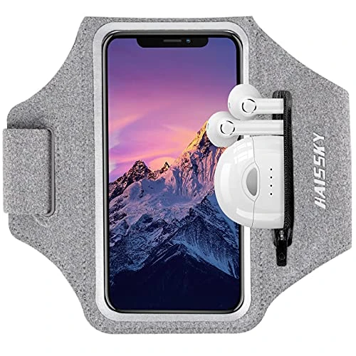 Offerta a tempo: HAISSKY Fascia da Braccio con Borsa Auricolare, Fascia Sportiva Running Porta Cellulare Braccio Portacellulare Armband per MP3/iPhone 16 Pro Max/15 Pro/14 Pro/13 Galaxy S25 Ultra/S24/S23 Fino a 6,9" - 5% da 14.99 € a 14.24 €