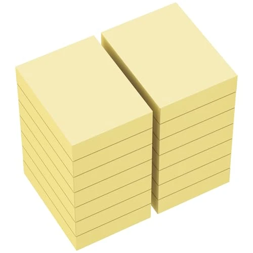 Tijdelijke aanbieding: ZCZN Zelfklevende notities 38 x 51 mm, zelfklevende gele notitieblokken, 100 vellen/blok, 14 blokken, klein van 8.99 € naar 8.99 € (0.00% korting)
