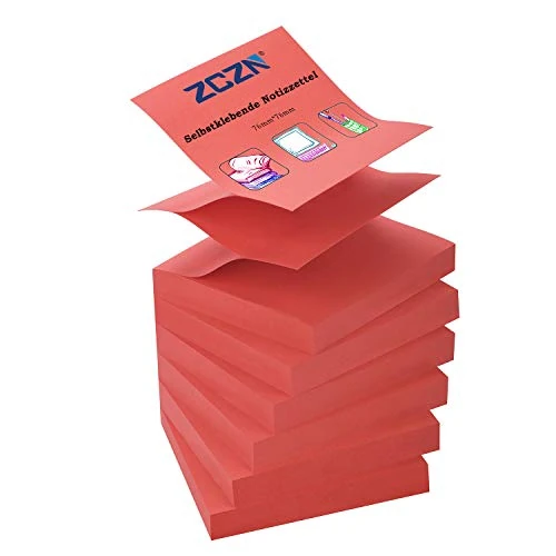 Offerta a tempo: ZCZN Z-Notes, Sticky Notes 6 Pezzi, 76mm x 76 mm, Rosso - 31% da 11.99 € a 8.29 €