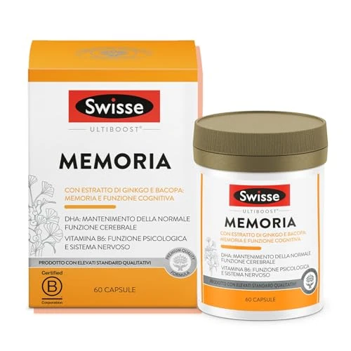 Offerta a tempo: SWISSE Ultiboost- Integratori Memoria con Bacopa Monnieri e Ginkgo Biloba per Mantenimento Funzione Cognitiva — 6% da 20,03 € a 18,79 €
