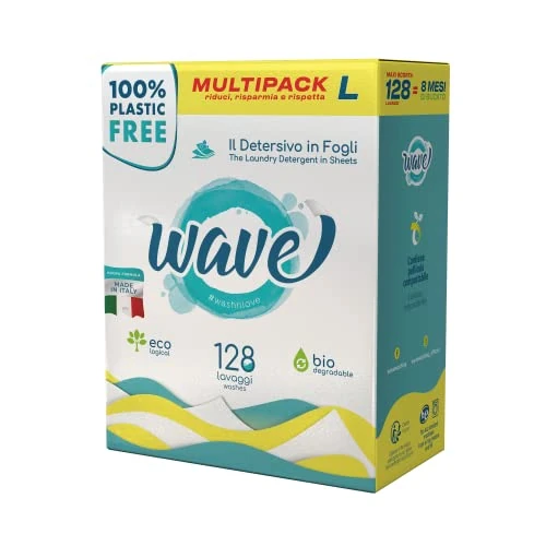 Oferta limitada: Wave Washing Classic – El Detergente en Hojas – 100% LIBRE DE PLÁSTICO – Multipack L - 128 lavados – Ecológico – Biodegradable – Compostable de 29.93 EUR a 29.93 EUR (ahorro 0%)