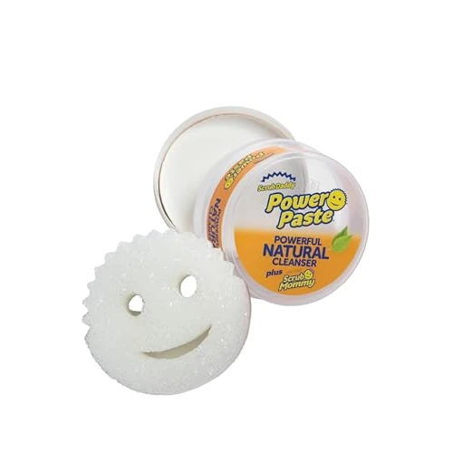 Zeitlich begrenztes Angebot: Scrub Daddy Power Paste Universalstein Putzmittel Set - Backofenreiniger für Glas, Metall, Kochfeld - natürlicher Putzstein, Universalreiniger mit Scrub Mommy Allzweckreiniger Smiley Schwamm von 15.46 € auf 15.46 € (0.00% Raba