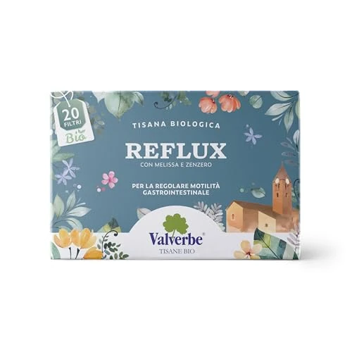 Offerta a tempo: Valverbe - Tisana Reflux Biologica, 120 Filtri, 120g (6 Pacchi da 20) | Infuso biologico per contrastare il reflusso gastroesofageo e l'acidità gastrica. Allevia tosse e mal di gola. - 15% da 20.53 € a 17.40 €