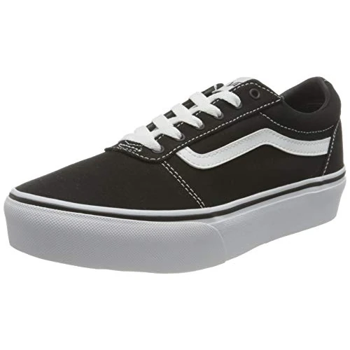 Offerta a tempo: Vans Ward Platform, Scarpe da ginnastica, Bambine e ragazze, (Canvas) Black/White, 31.5 EU - 26% da 55.00 € a 40.84 €