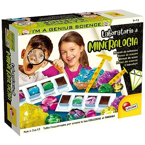 Liscianigiochi- I'm a Genius Laboratorio di Mineralogia Bloqueo Juego Científico, Multicolor, 38.8 x 28.5 x 7.8 cm (83923)