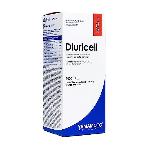 Offerta a tempo: YAMAMOTO Research, Diuricell 1L, Integratore di Estratti Vegetali Drenante, Ideale Gonfiore, Ritenzione Idrica e Anticellulite, Gusto Arancia e Limone - 10% da 27.25 € a 24.51 €