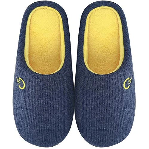 Zeitlich begrenztes Angebot: Mishansha Herren Damen Winter Hausschuhe Memory Foam Warm Leicht rutschfeste Indoor & Outdoor Pantoffeln mit Harte Sohle für Frauen Männer(Blau, 44/45 (Herstellergröße 300 mm)) von 22.99 € auf 16.99 € (26% Rabatt)