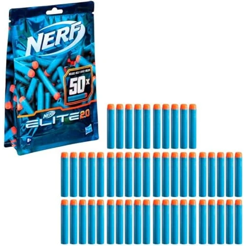 Confezione ricarica 50 dardi Nerf Elite 2.0 - Include 50 dardi Nerf Elite 2.0 ufficiali, compatibile con tutti i blaster
