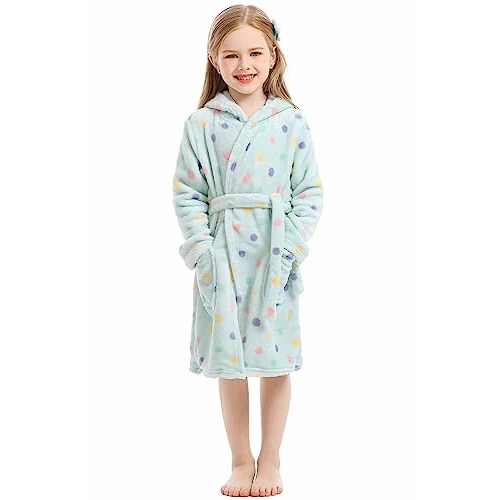 XINNE Unisexe Bébé Corail Polaire À Capuche Robe de chambre Peignoir Garçons Filles Tout-Petits Pyjamas Vêtements De Nuit