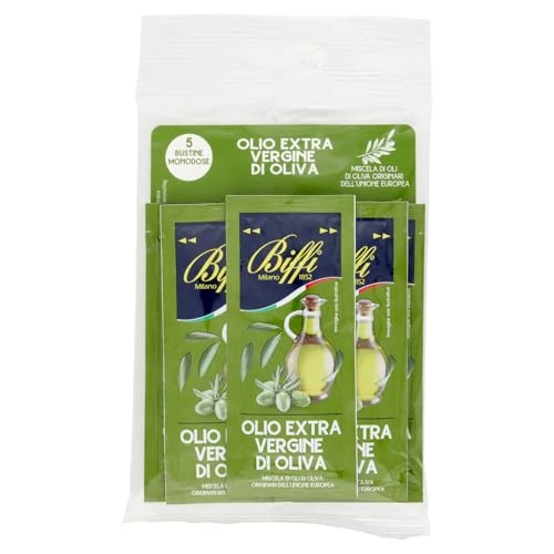Offerta a tempo: Biffi - Olio Extra Vergine di Oliva - Bustine Monodose - 5 bustine monoporzione da 10 ml - 0.00% da 1.59 € a 1.59 €