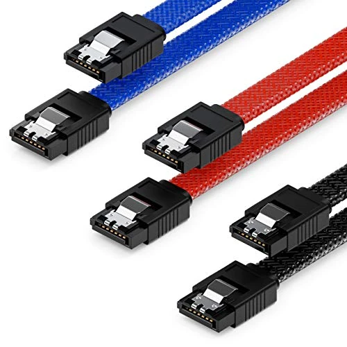 Oferta limitowana: deleyCON 3x 50cm SATA 3 zestaw kabli nylonowych kabel danych kabel połączeniowy 6 Gbit/s kabel połączeniowy płyta główna HDD SSD dysk twardy 2 wtyki S-ATA proste Czarny niebieski czerwony z 1.99 zł na 1.99 zł (oszczędź 0.00%)