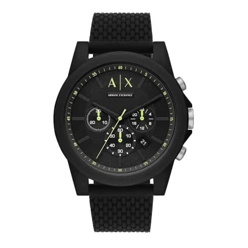 Oferta limitada: Armani Exchange Reloj hombre, movimiento cuarzo cronógrafo y caja 44mm con correa silicona de 75.98 EUR a 63.10 EUR (ahorro 17%)