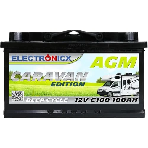 Oferta limitada: AGM Electronicx 12V 100Ah C100 Deep Cycle Battery Caravan Edition - Maintenance Free, Ideal for Camping, Boats, Emergency Power Systems and Insulated Systems de 159.99 € a 159.99 € (ahorro 0.00%)
