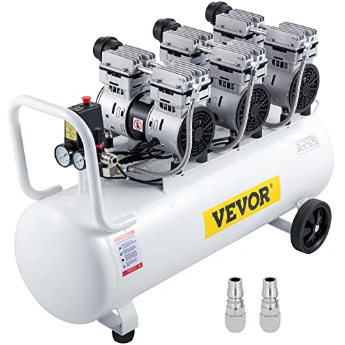 Oferta limitada: VEVOR Compresor de Aire sin Aceite, 21 Galones, 80 L, Ruido Bajo con 2 Manómetros para Reparación de Casa, Limpieza de Calefacción por Suelo Radiante, Pintura de Chapa, Pistola de Aire de Acero de 663.90 € a 663.90 € (ahorro 0.00%)
