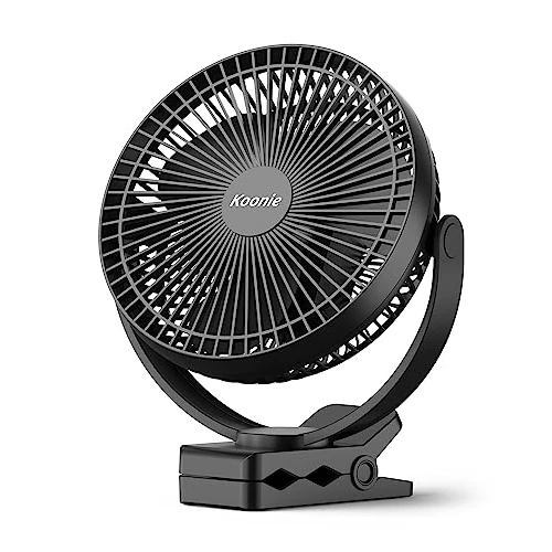 Oferta limitada: Koonie Ventilador Portátil Recargable de 10000 mAh,Ventilador USB,4 Velocidades & 360° Ajustable, Ventilador de 8 Pulgadas con Batería para el Hogar, Oficina, Gimnasio, Pesca, Camping, Golf de 43.90 EUR a 43.90 EUR (ahorro 0%)