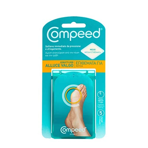 Offerta a tempo: COMPEED Cerotti per Alluce Valgo, sollievo immediato e lunga durata - 5 Cerotti - 32% da 9.99 € a 6.78 €