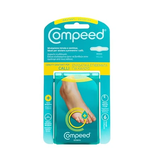 Offerta a tempo: COMPEED Cerotti Callifughi Idratanti a lunga durata - Per calli. Studiati per combattere i calli sul nascere, 6 Cerotti - 0.00% da 5.98 € a 5.98 €