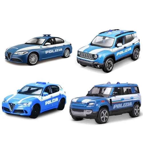 Offerta a tempo: BBURAGO - Auto Polizia - Modellino Realistico Auto in Scala 1:43 (Scelta Casuale tra i Modelli Disponibili), Licenza Ufficiale Polizia, Età consigliata 3+ Anni - 45% da 9.02 € a 4.99 €