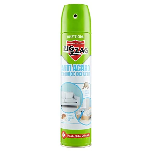 Offerta a tempo: Zig Zag, Spray Anti Acaro, Acaricida per materassi, Acaricida per divani, Spray contro le Cimici dei Letti, Insetticida per uso domestico, Ideale contro le pulci, 300ml - 40% da 4.79 € a 2.88 €