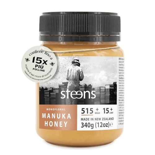 Limitiertes Angebot: Steens Manuka Honey MGO 515+ - 340 g rein roher 100% zertifizierter UMF 15+ Manuka Honig - abgefüllt und versiegelt in Neuseeland von 48.99 EUR auf 39.90 EUR (Spare 19%)