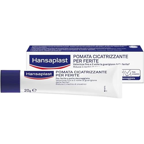 Offerta a tempo: Hansaplast Pomata Cicatrizzante per Ferite, Crema cicatrizzante per ferite e pelle danneggiata, Cicatrizzante ferite per ridurre il rischio di cicatrici, 1 confezione da 20 g - 38% da 4.79 € a 2.95 €