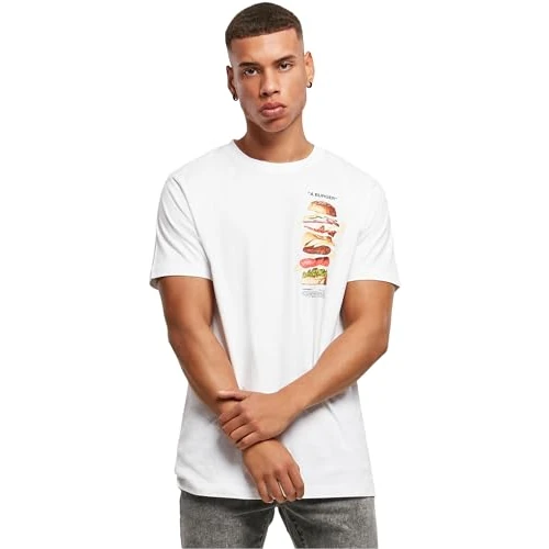 Offerta a tempo: Mister Tee Herren A Burger Tee T-Shirt, White, XL - 20% da 19.90 € a 15.99 €