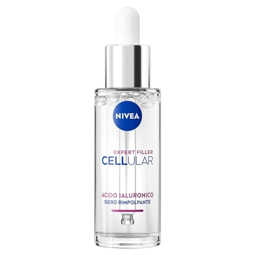 Offerta a tempo: NIVEA Cellular Expert Filler Siero Viso Acido Ialuronico Rimpolpante 30 ml, Siero viso antirughe e rassodante, Face serum con Micro Acido Ialuronico Puro per una pelle levigata e rimpolpata - 34% da 17.99 € a 11.90 €