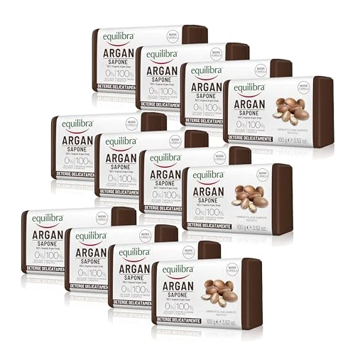 Begrenztes Angebot: equilibra Argan Seife 100% pflanzlich, 100 g, 12 Stück von 12.98 EUR auf 12.98 EUR (Rabatt 0%)